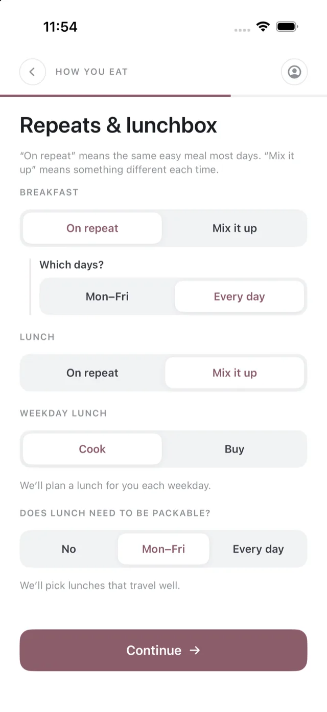 The repeats and lunchbox screen